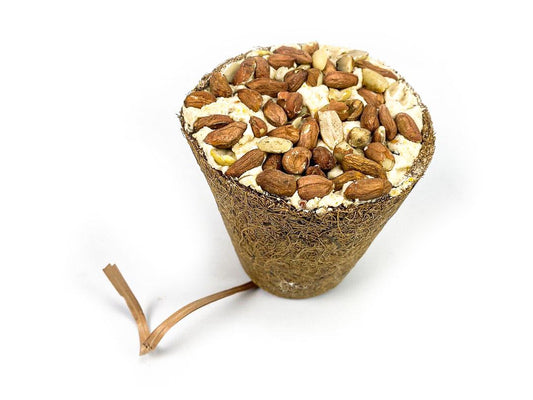 Chubby Filled Coconut Coir Fibre Bell - Peanut Topped