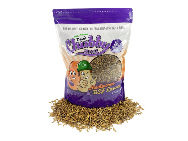 1Kg Dried Chubby Mixes (Mealworms & Black Soldier Fly Larvae)