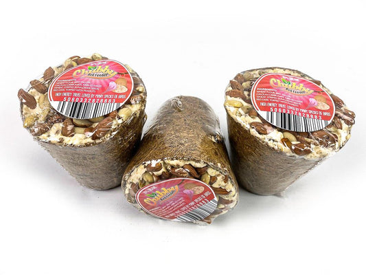 Chubby Filled Coconut Coir Fibre Bell - Peanut Topped