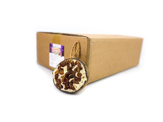 10 x Chubby Wild Bird Food Half Filled Coconuts - Raisin Topped