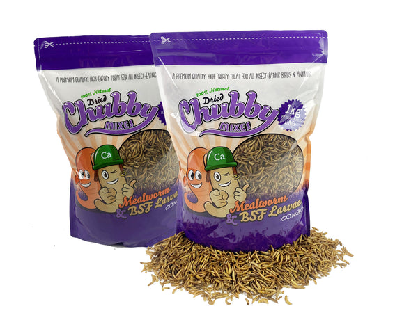 2Kg Chubby Dried  Mixes (Mealworms & Black Soldier Fly Larvae)