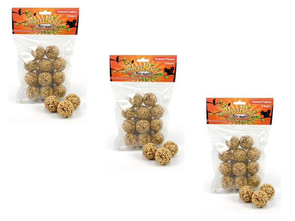 3 x Chubby Nutri-Nuggets Small Animal Seed & Mealworm Ball