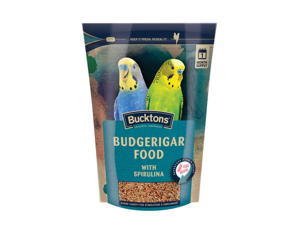 Bucktons Budgerigar Food With Spirulina 500g