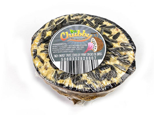 Chubby Half Filled Coconut -  Topped with Sunflower Seeds