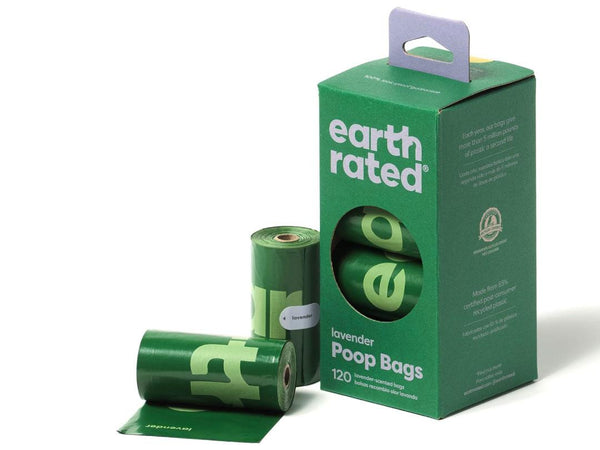 Earth Rated Poop Bags 8 x 15 Refill Rolls 120 - Lavender