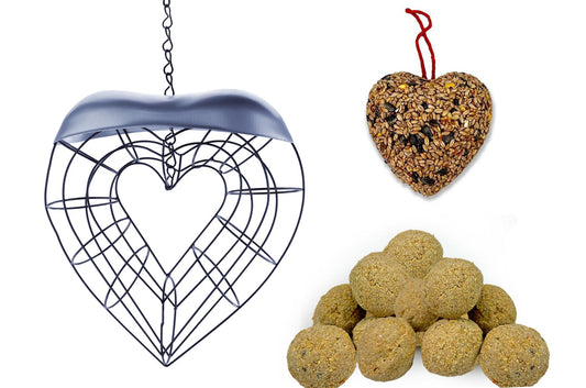 Loaded Chubby Love Nature Fat Ball Feeder & Seed Heart