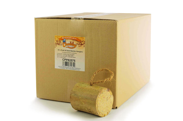 24 Suet Filled Bamboo Feeders For Wild Birds