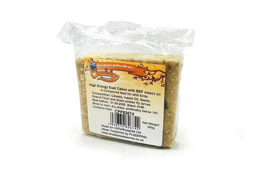 Chubby Sustainable High Protein Suet Cakes with Black Soldier Fly Larvae