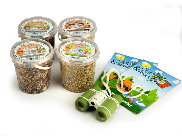 Out & About Deluxe Pack - Full Food Range / Binoculars / 2 Activity Leaflets