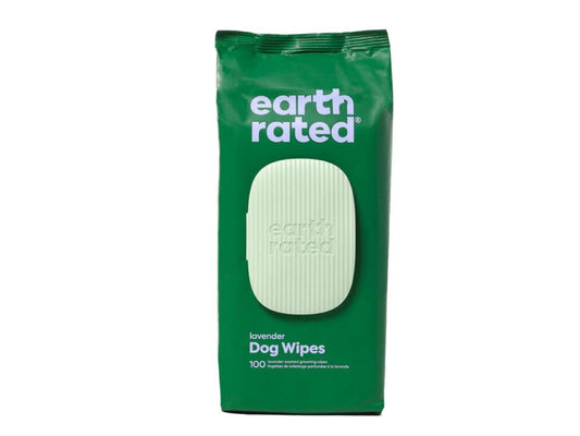 Earth Rated Compostable Dog Wipes 100 Pack - Lavender