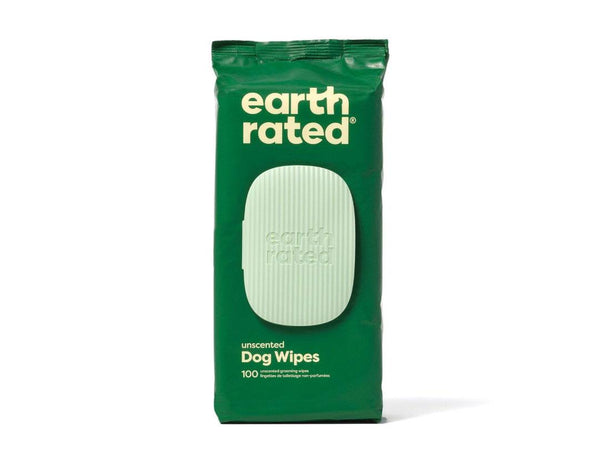 Earth Rated Compostable Dog Wipes 100 Pack - Unscented