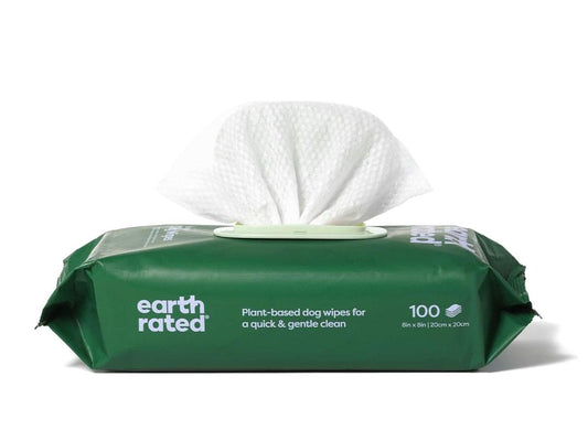 Earth Rated Compostable Dog Wipes 100 Pack - Lavender
