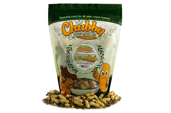 2kg bag of Chubby Forest Feast squirrel food seed and nut mix