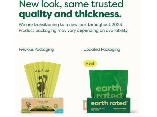 Earth Rated Poop Bags 300 Roll - Unscented