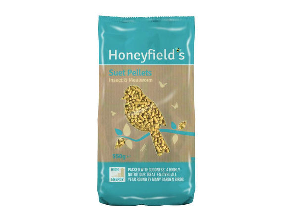 Honeyfields Mealworm & Insect Suet Pellets - 550g