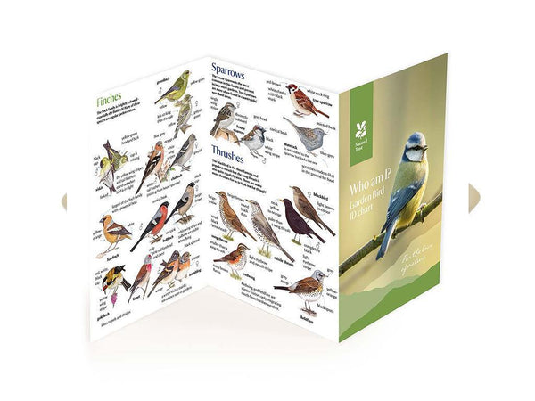 National Trust Garden Birds A5 Fold Out ID Chart