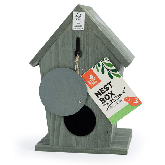 Cabin Nest Box - Grey 32 mm