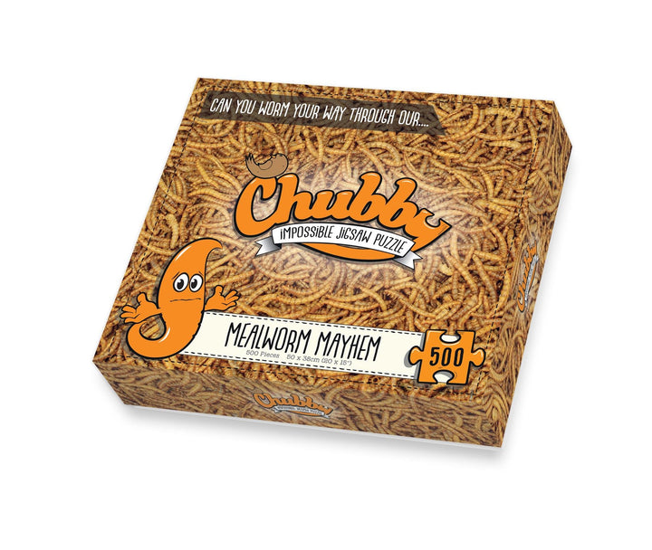Chubby Mealworms Mayhem impossible jigsaw puzzle 500 pieces front view