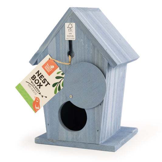 Cabin Nest Box - Blue 32 mm