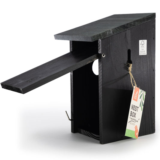 Garden Paradise Black with Dark Grey Roof Nest Box 32mm