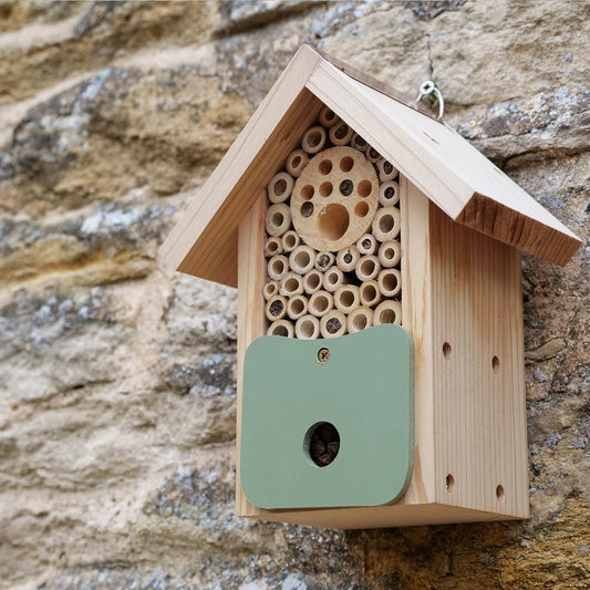 Wildlife World Bee Barn Gift Box - Close up of bee hotel