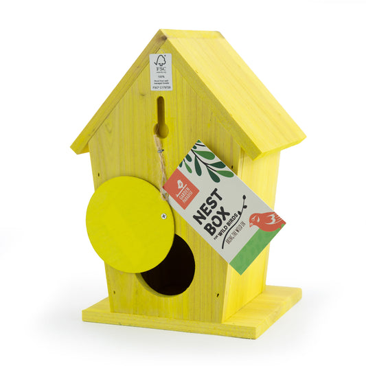 Cabin Nest Box - Yellow 32 mm