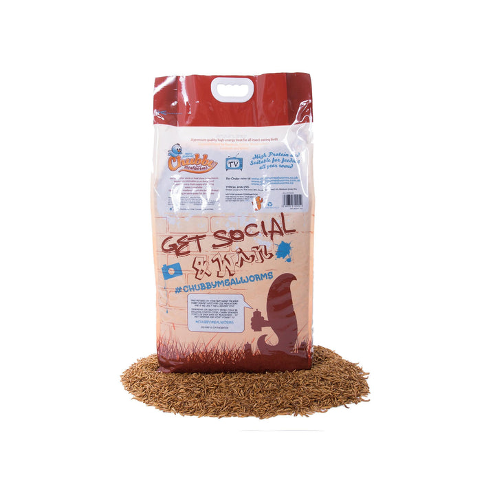 Back of a 5Kg Bag of Chubby Dried Mealworms