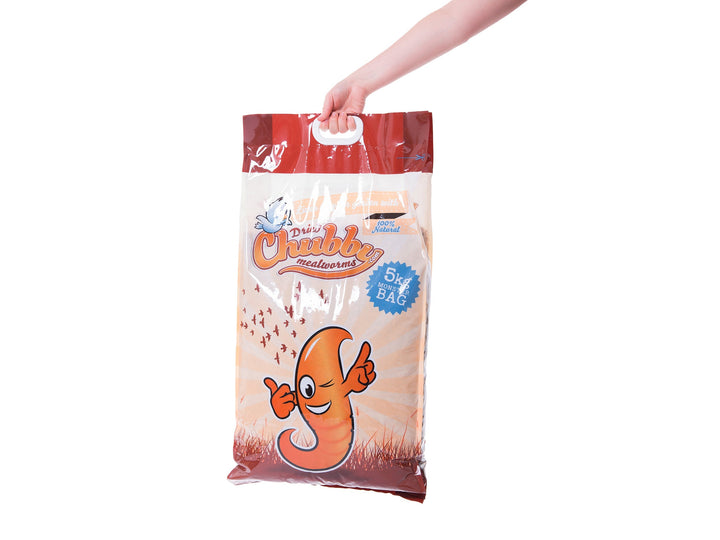 Chubby Dried Mealworms 5Kg bag with handle