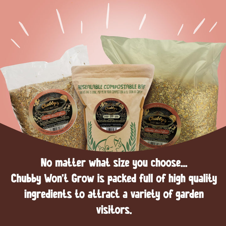 Chubby's Wild Bird Seed - Won't Grow 25.2Kg