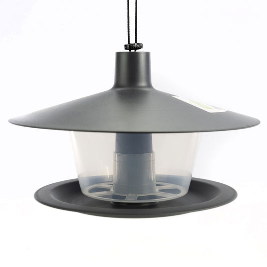 Honeyfields Black Saturn Small Bird Seed & Mealworm Feeder