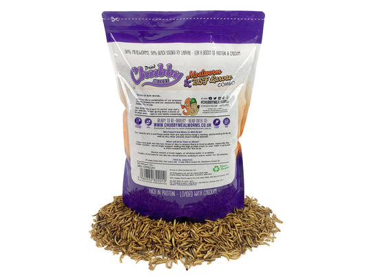 1Kg Dried Chubby Mixes (Mealworms & Black Soldier Fly Larvae)