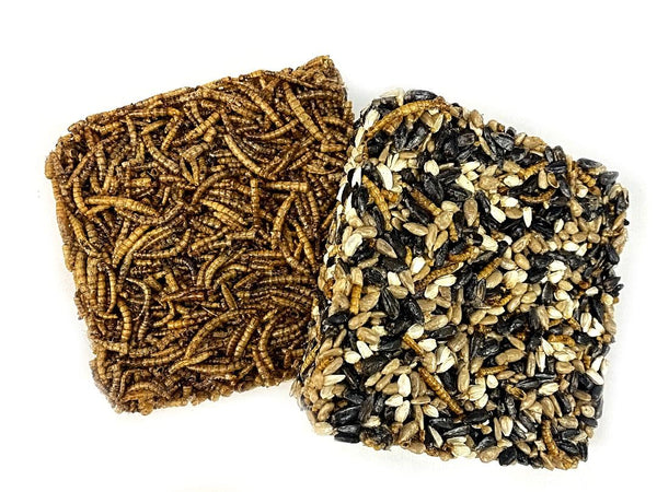 Chubby Nutri-Block Twin Pack Mealworm & Sunflower Seed Cake