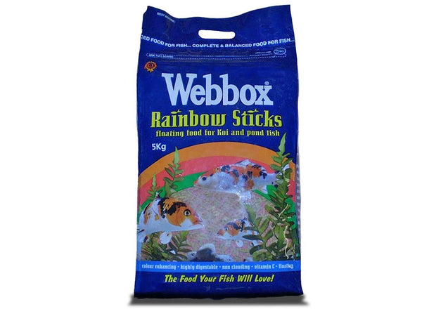 Webbox Rainbow Sticks Fish Food Koi/Pond Fish 5kg