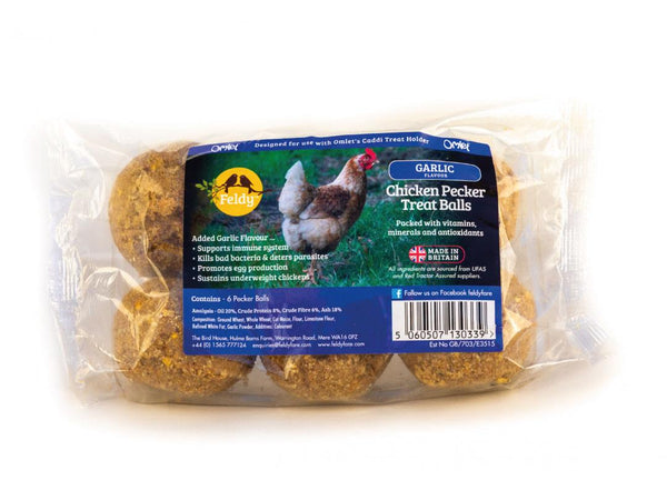 Feldy Chicken Pecker Treat Balls - Garlic Flavour