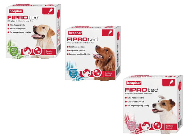 FIPROtec Spot On Large, Medium & Small Dog 6 Pipets