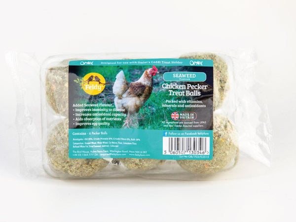 Feldy Chicken Pecker Treat Balls - Seaweed Falour