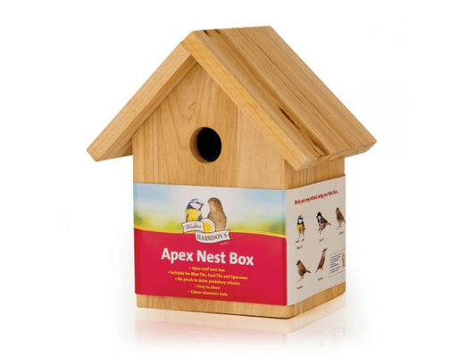 Walter Harrison's Apex Wooden Nest Box 32mm Opening