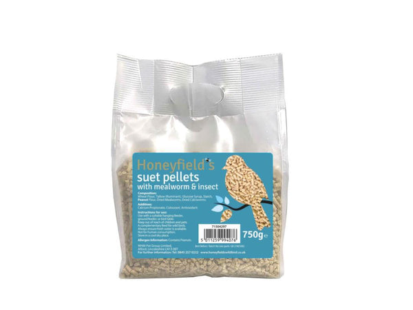 Honeyfields Mealworm & Insect Suet Pellets - 750g